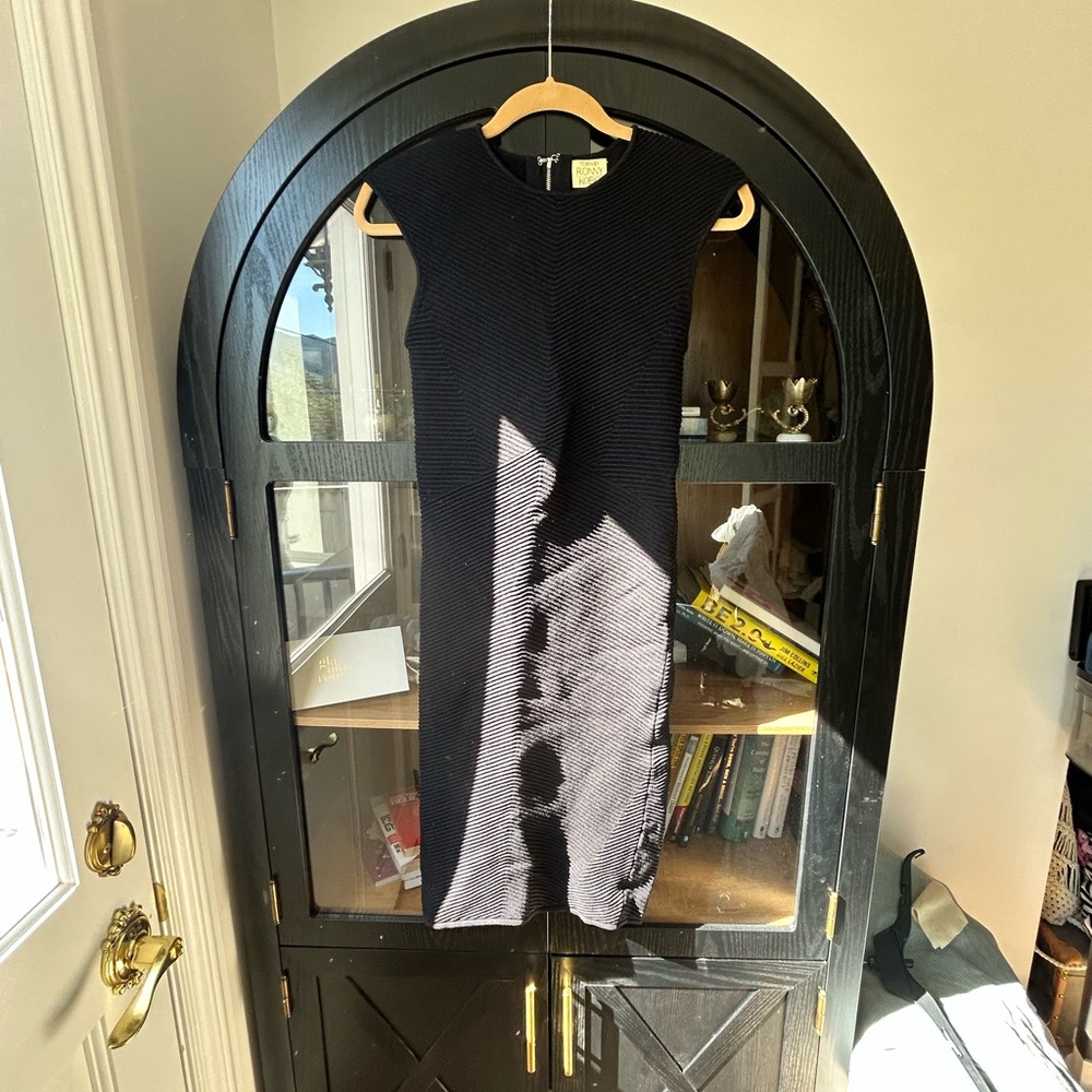 Torn by Ronny Kobo Black Midi Dress
